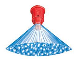 Spray pattern for Turbo TeeJet Induction flat spray nozzles